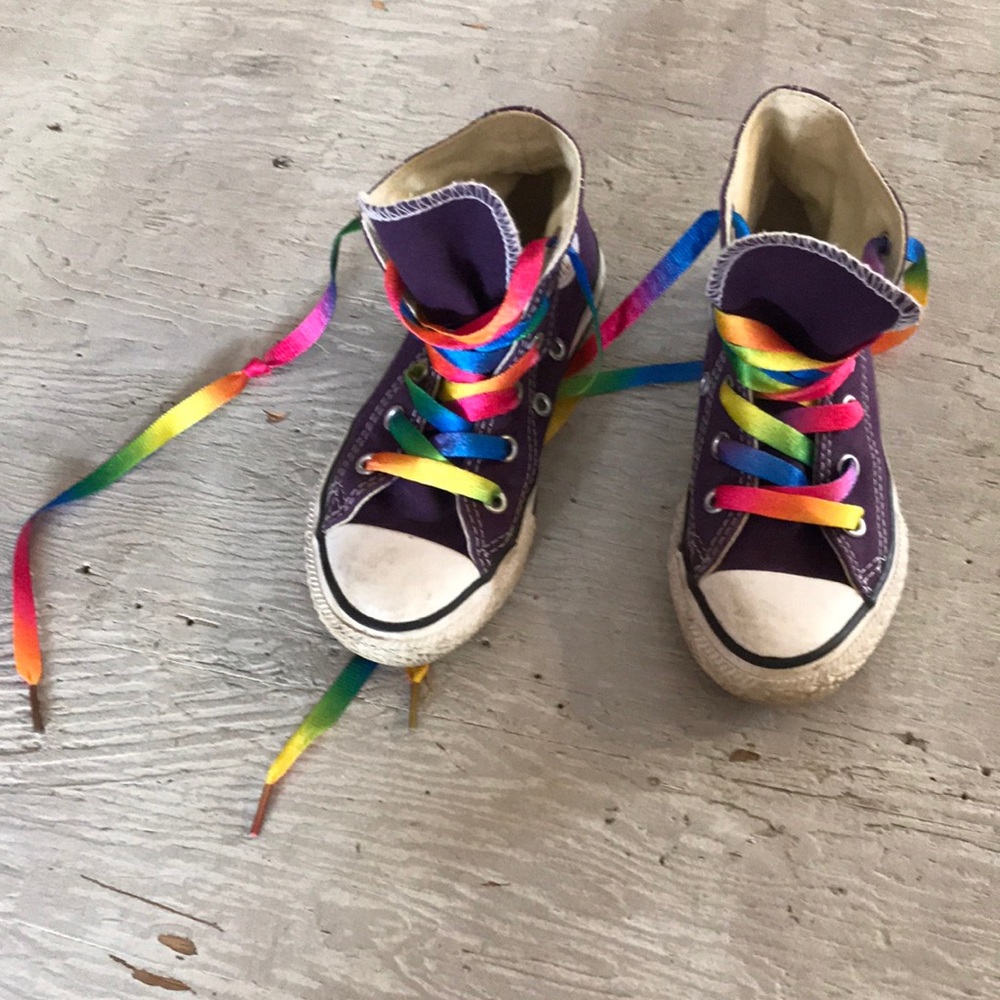 Purple Converse High Tops